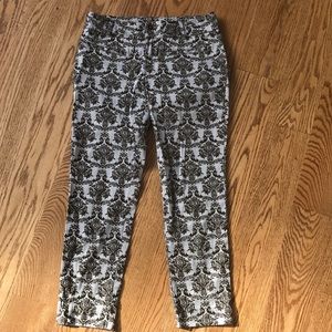 Anthropologie Brocade Patterned Pants